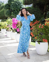 Beatrice Dress - Cobalt Poppy