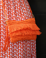 Harlow Dress - Orange Circle Geo