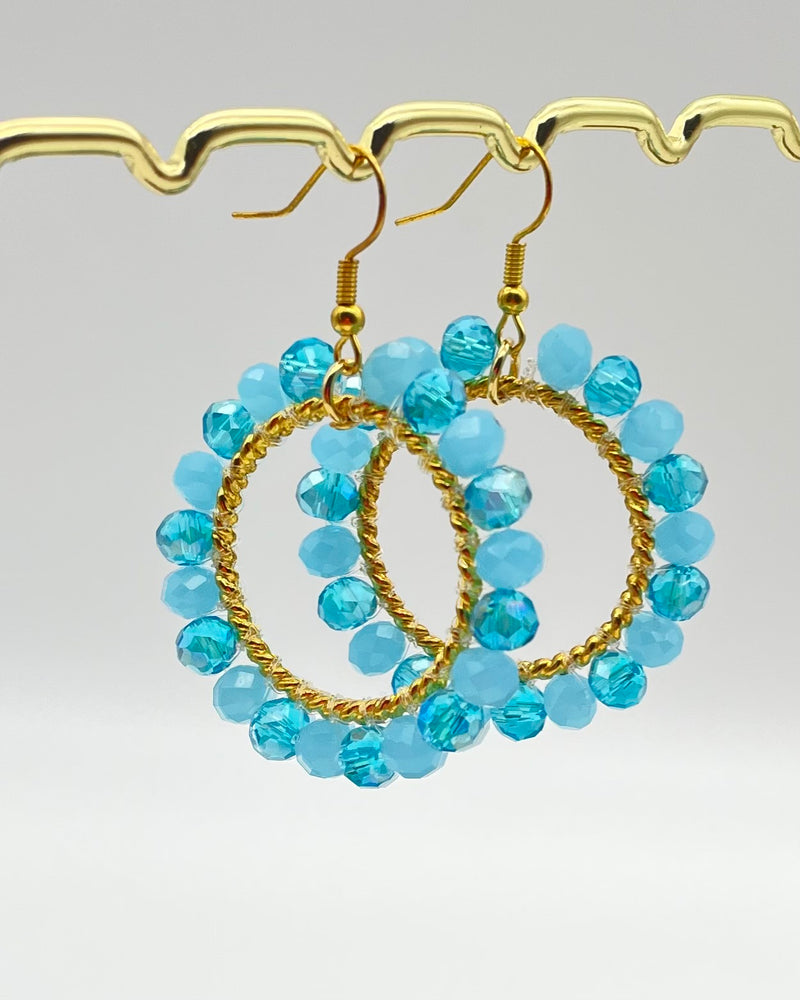 Bali Crystal Hoop Earrings - Orbis