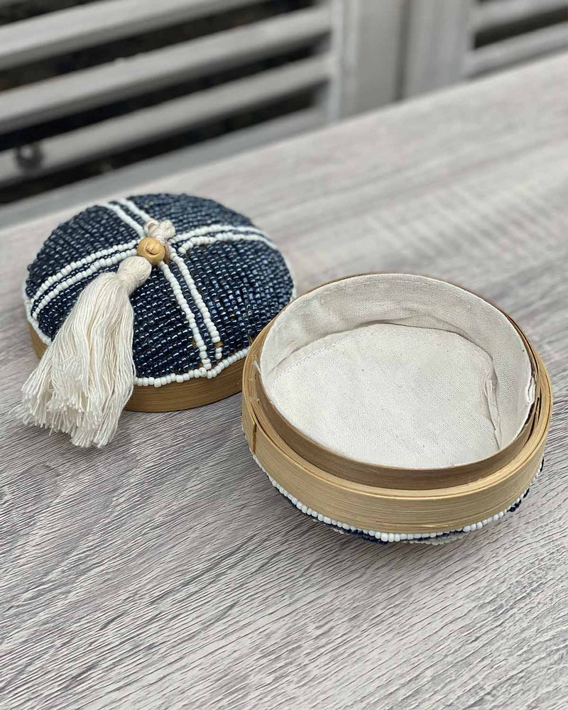 Beaded Bamboo Round 'Box'