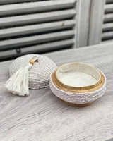 Beaded Bamboo Round 'Box'