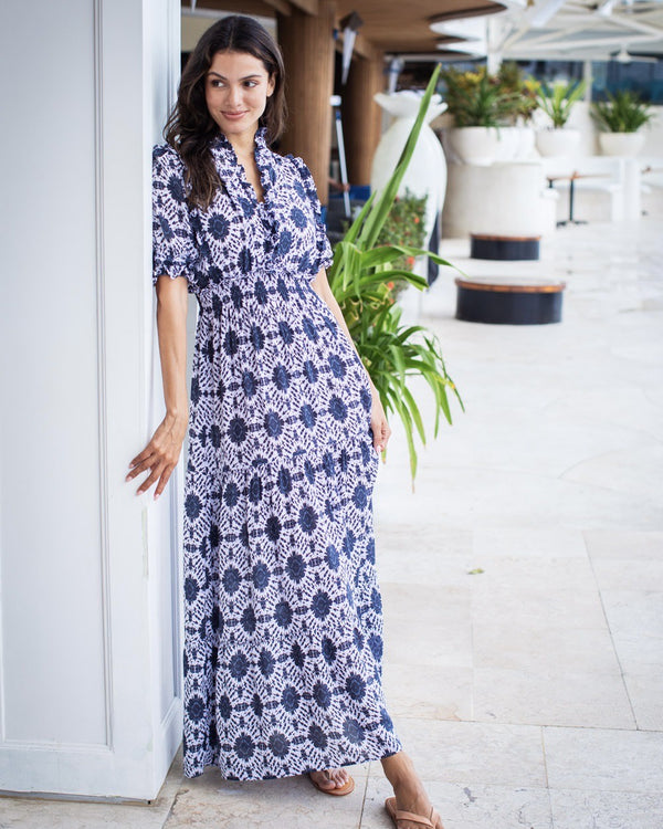 Jo Dress - Black White Dahlia