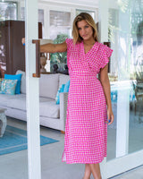 Julia Dress - Bamboo Satin Pink Ribbon