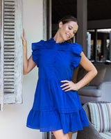 Verona Dress -  Dazzling Blue Cotton