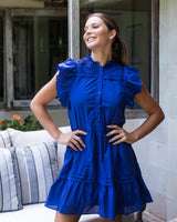 Verona Dress -  Dazzling Blue Cotton