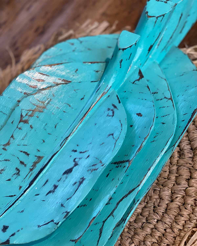 Wooden Leaf Serving Plate