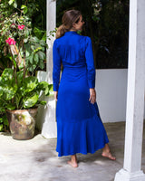 Mariel Dress - Midnight Blue Bamboo Satin