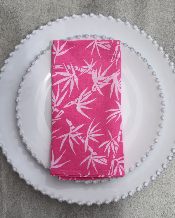 Napkins - Pink Bamboo (Set of 4)