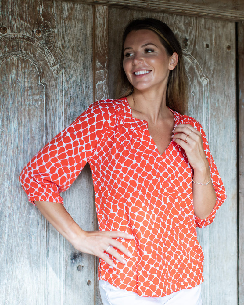 Pippa Top - Orange Net