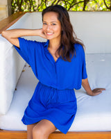 Priya Dress - Cobalt Crinkle