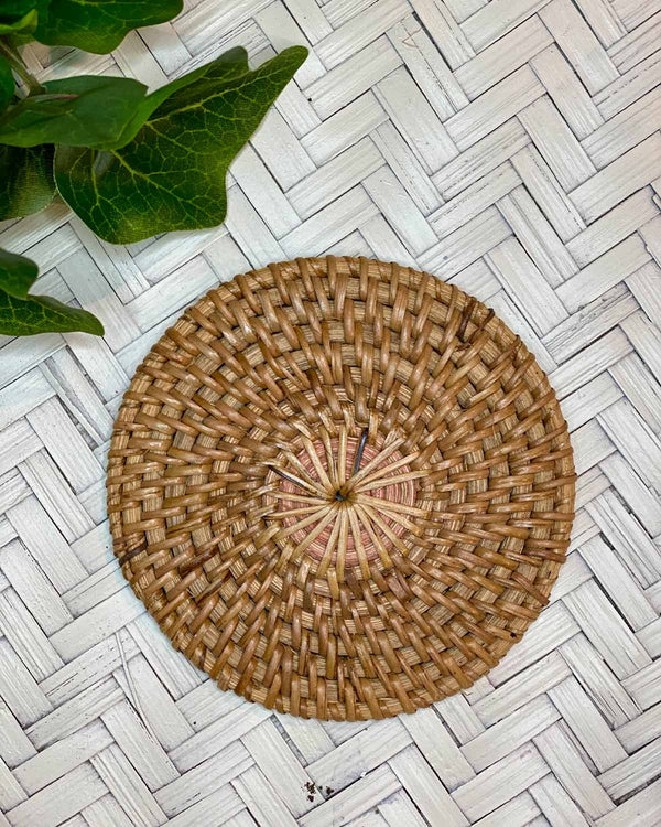 Natural Rattan Coaster (Set of 2)