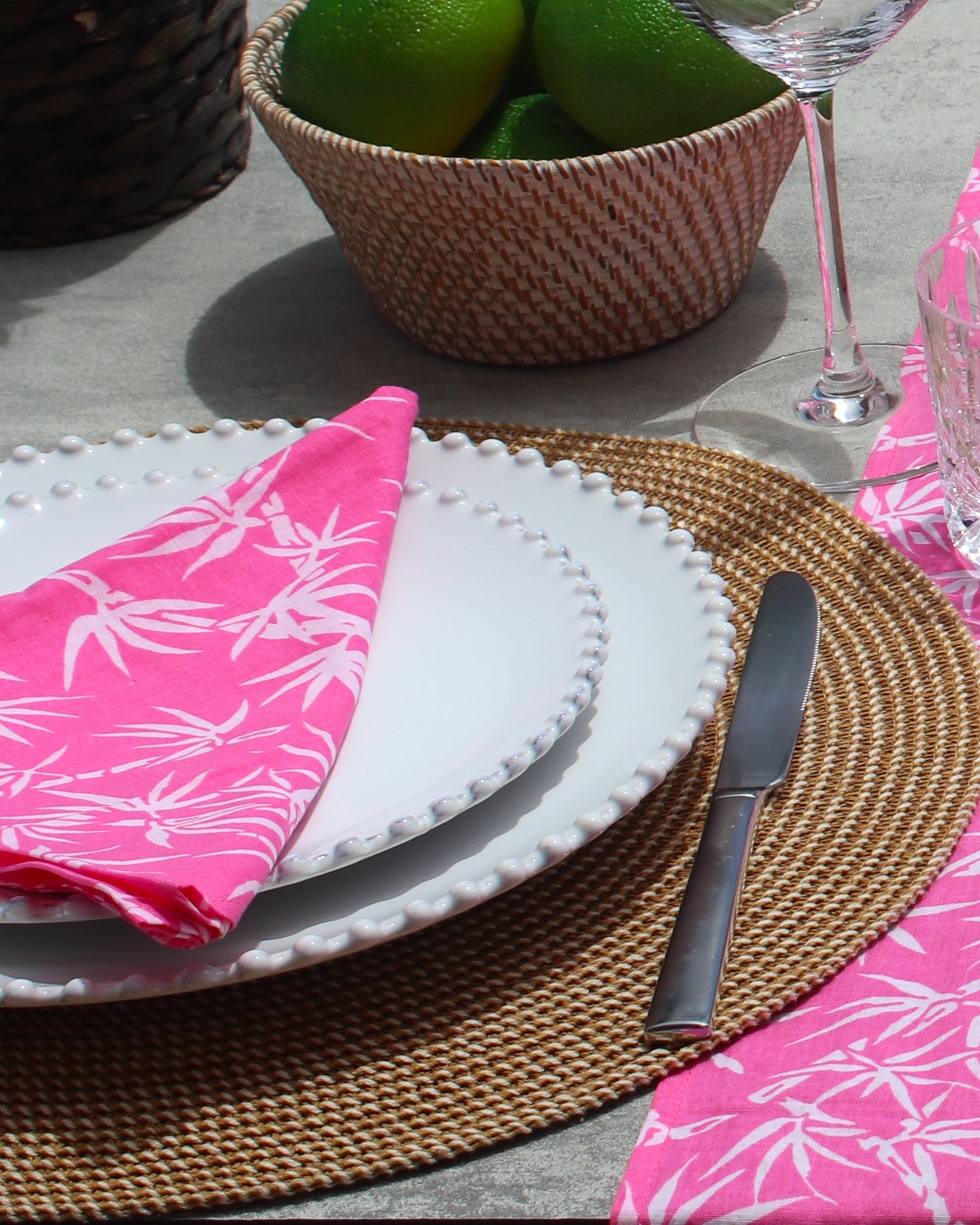 Napkins - Pink Bamboo (Set of 4)
