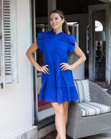 Verona Dress -  Dazzling Blue Cotton