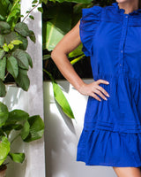 Verona Dress -  Dazzling Blue Cotton