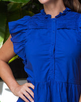 Verona Dress -  Dazzling Blue Cotton