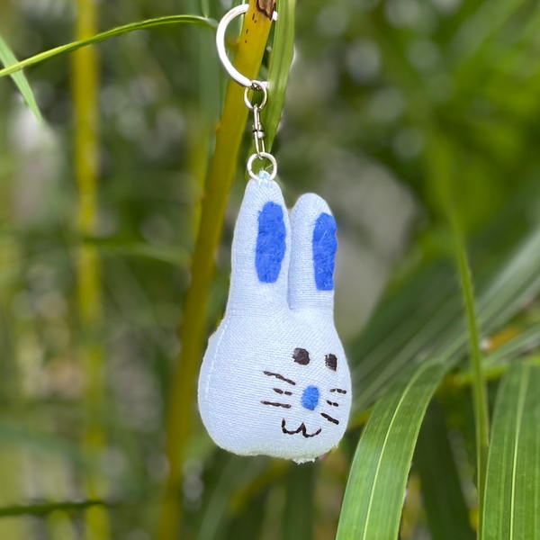 Bali Life Bunny Keyring Baby Blue White Ginger TM