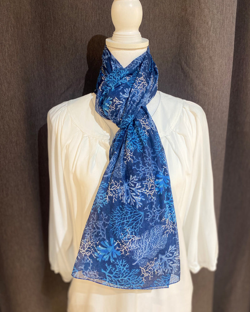 Blue Coral Scarf