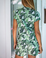 Chris PJ Set -  Green Leaf