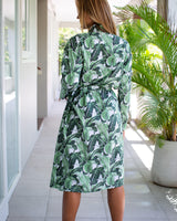 Cassie Long Robe - Green Leaf