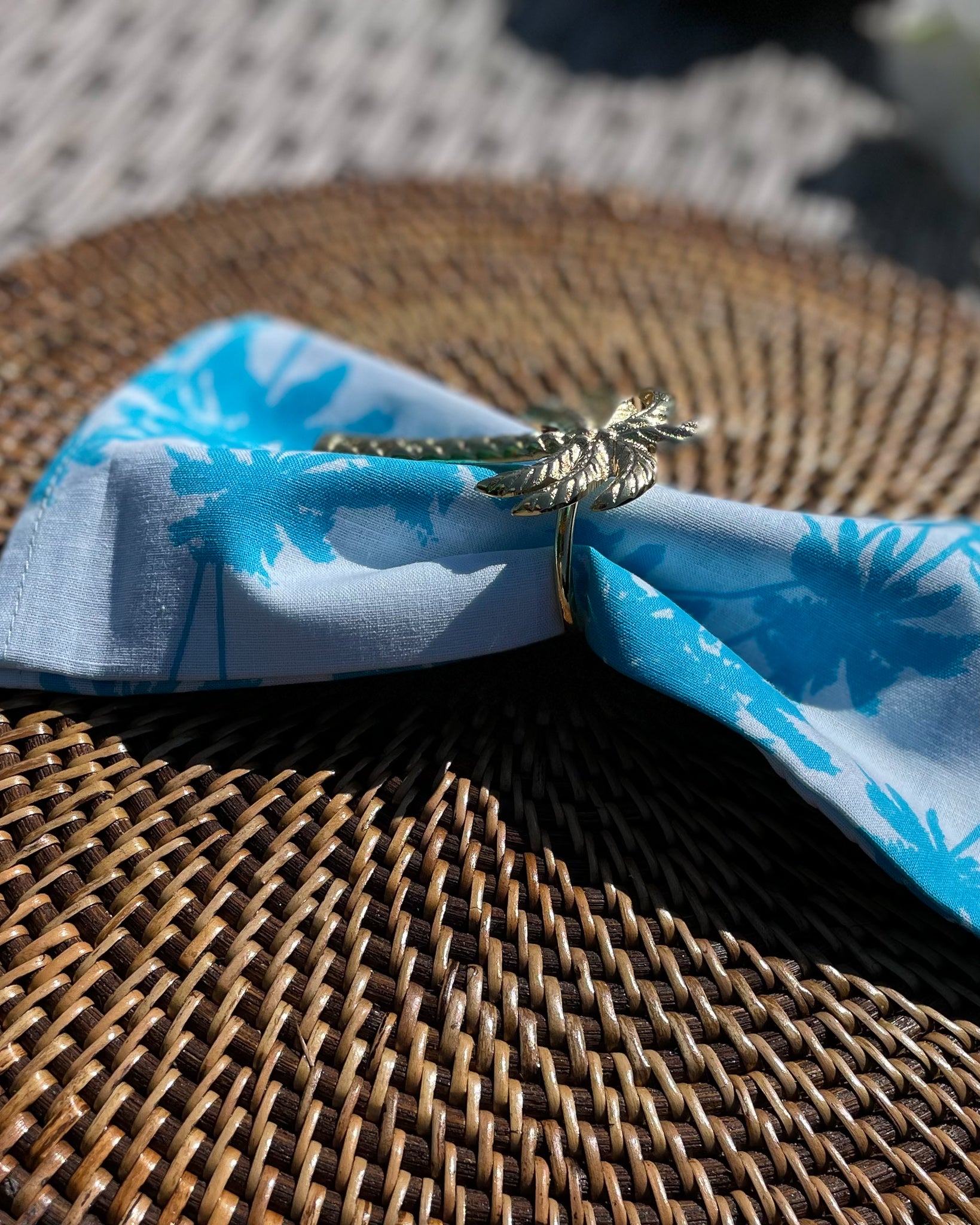 Napkins - Turquoise Palm Tree (Set Of 4)
