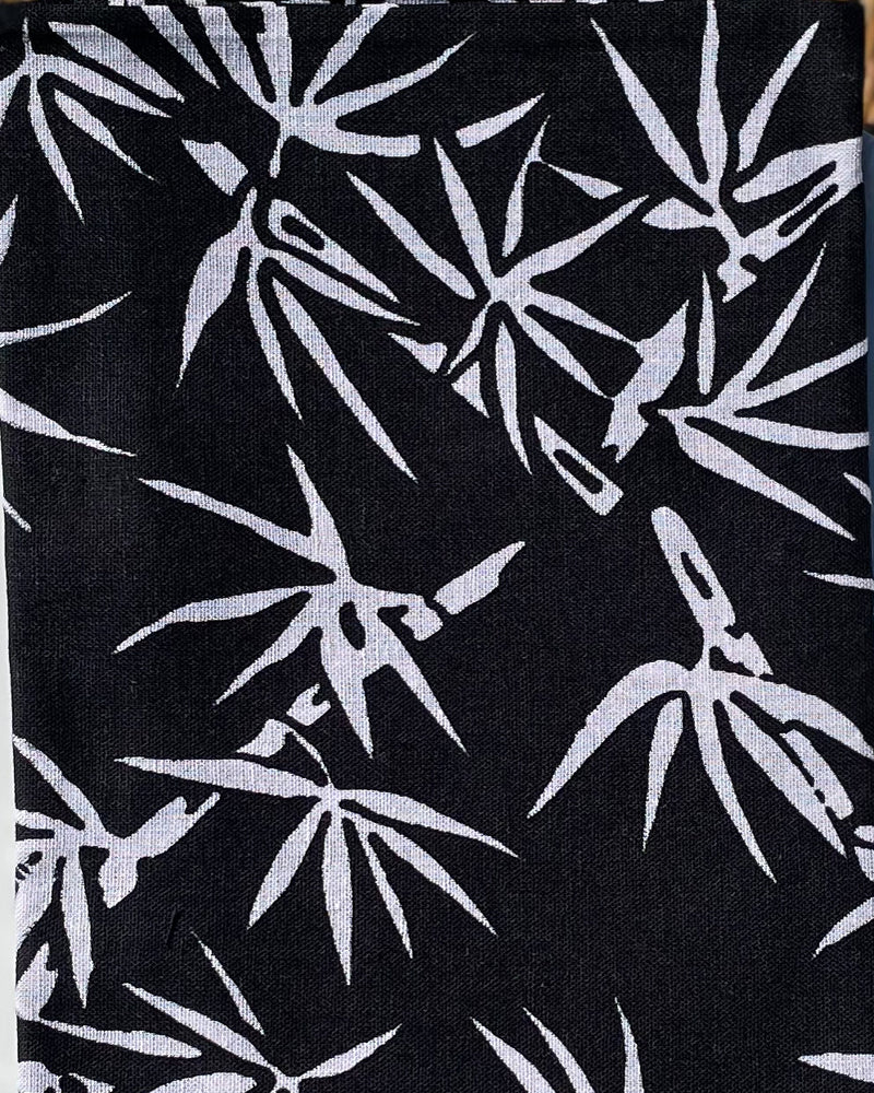 Table Runner - White Bamboo on Black
