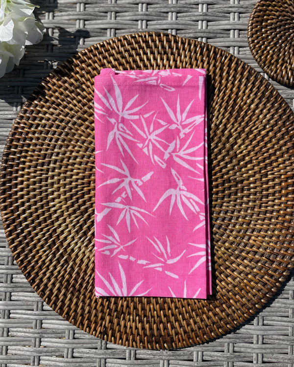 Napkins - Pink Bamboo (Set of 4)