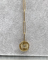 Rosalie - Link Chain Disc Pendant Necklace