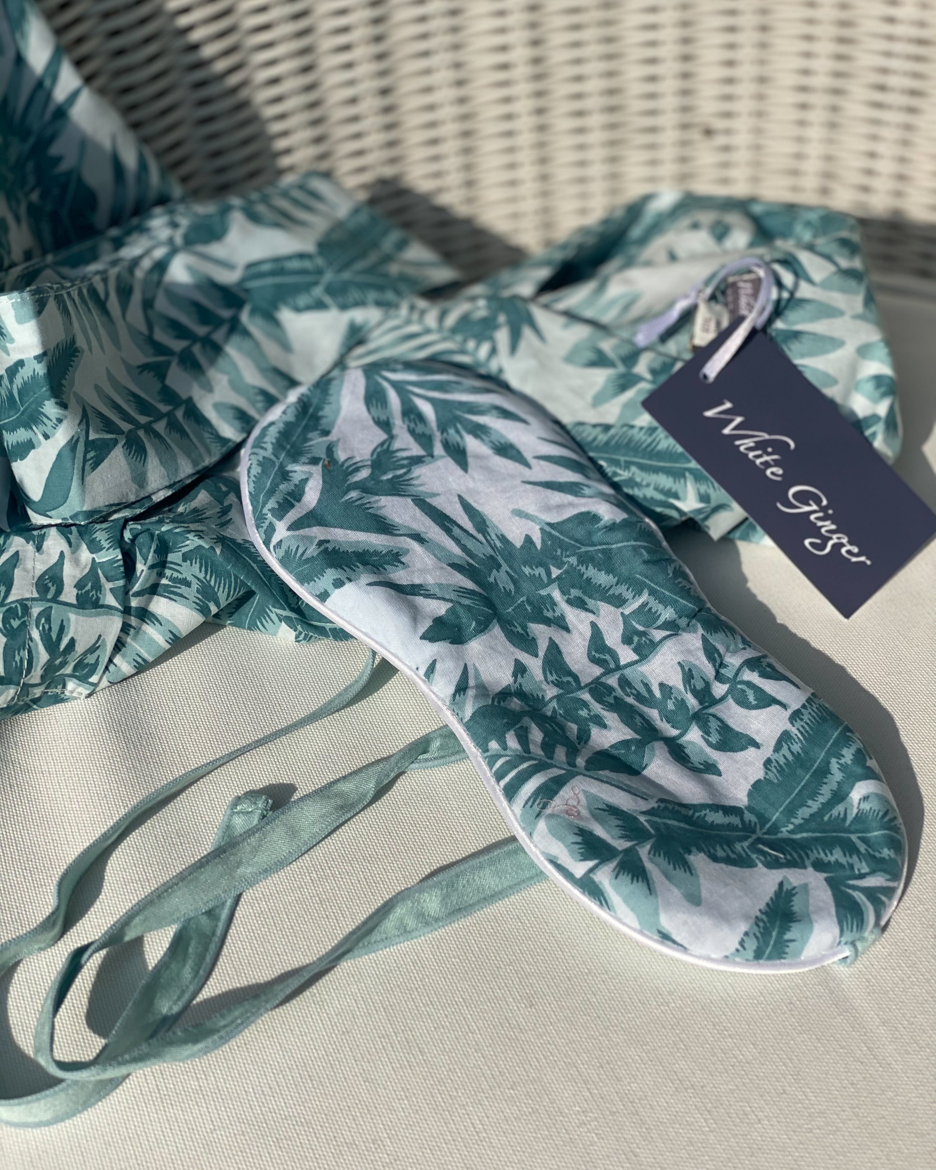 Eye Mask - Aqua Leaf