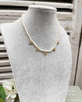 Lydia - Star and Pearl Short Necklace